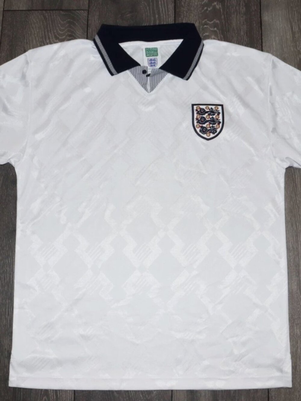 England Score Draw 1990-1991-1992 Home Shirt Jersey Size Large